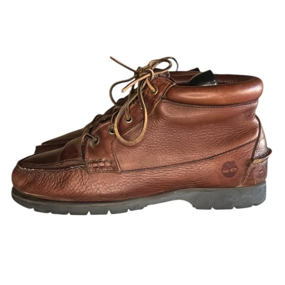 Women's Timberland Leather Vintage Hiking Ankle Chukka Boot Size 9.5M Brown